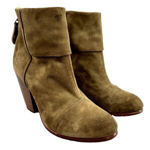 Rag & Bone Newbury Boots Women's 39/8.5 Brown Suede‎ Ankle Classic Boho Academia